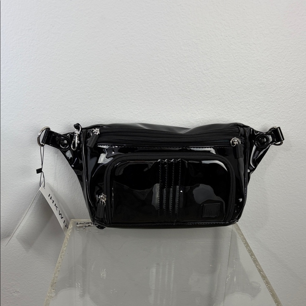 NEW IHKWIP Black Patent Leather Anti Theft Belt Bag - Picture 7 of 7